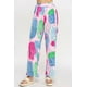 thumbnail image 1 of Saronite Pantalón Ancho Estampado con Espalda Elástica, Color Chicle (para Mujer), 1 of 4