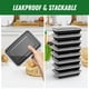 thumbnail image 4 of Envases Dealusy para preparación de comidas, 50 unidades, 800 ml, reutilizables con tapas, 4 of 7