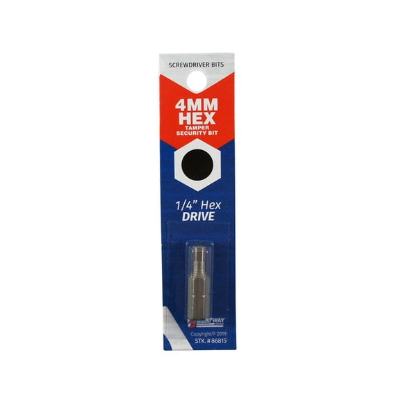 Broca de seguridad a prueba de manipulaciones Best Way Tools Hex de acero al carbono de 4 mm