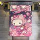 thumbnail image 3 of Hello Kitty Duvet Cover Set 3 Piece Bedding Set Double Sided Printing Decorative Comforter Cover Set, 3 of 5