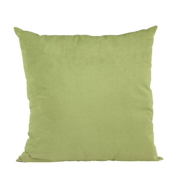 Cojín decorativo Plutus Brands Plutus de terciopelo brillante color lima 66 x 66 cm