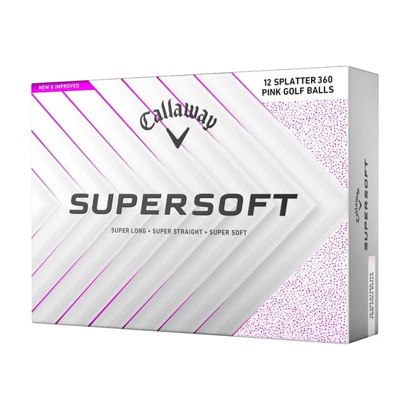 Pelotas de golf Callaway Supersoft 2025 Pink Splatter