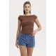 thumbnail image 1 of Polera Mujer Bardot Lisa Café, 1 of 4