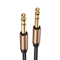 Magideal - Cable De Instrumento De Guitarra De 1/4 Pulgadas, Cable De Guitarra Equilibrado De 6 Pies Trs De 1/4 Pulgadas A 1/4 Pulgadas De 6,5Mm Para Mezclador