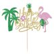 thumbnail image 5 of Adorno para pastel palasasa 16 cm Flamenco con purpurina ¡Feliz cumpleaños!, 5 of 5