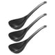 thumbnail image 1 of Xiao Hua Cuchara de Cocina Vajilla: 3 Cucharas de Fideos Chinos de Mango Largo, Adecuadas para cereal Fideos Lamian dumplings, Negro, 1 of 4
