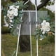 thumbnail image 2 of Falso arco flor Swag Set de 2 para boda Señales de bienvenida Swag floral boda recepción ceremonia signos decoración (blanco), 2 of 3