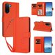 thumbnail image 2 of Funda Cartera Trébol para Xiaomi Poco C81 4G con Ranuras Tarjetas y Carga Inalámbrica Naranja, 2 of 6