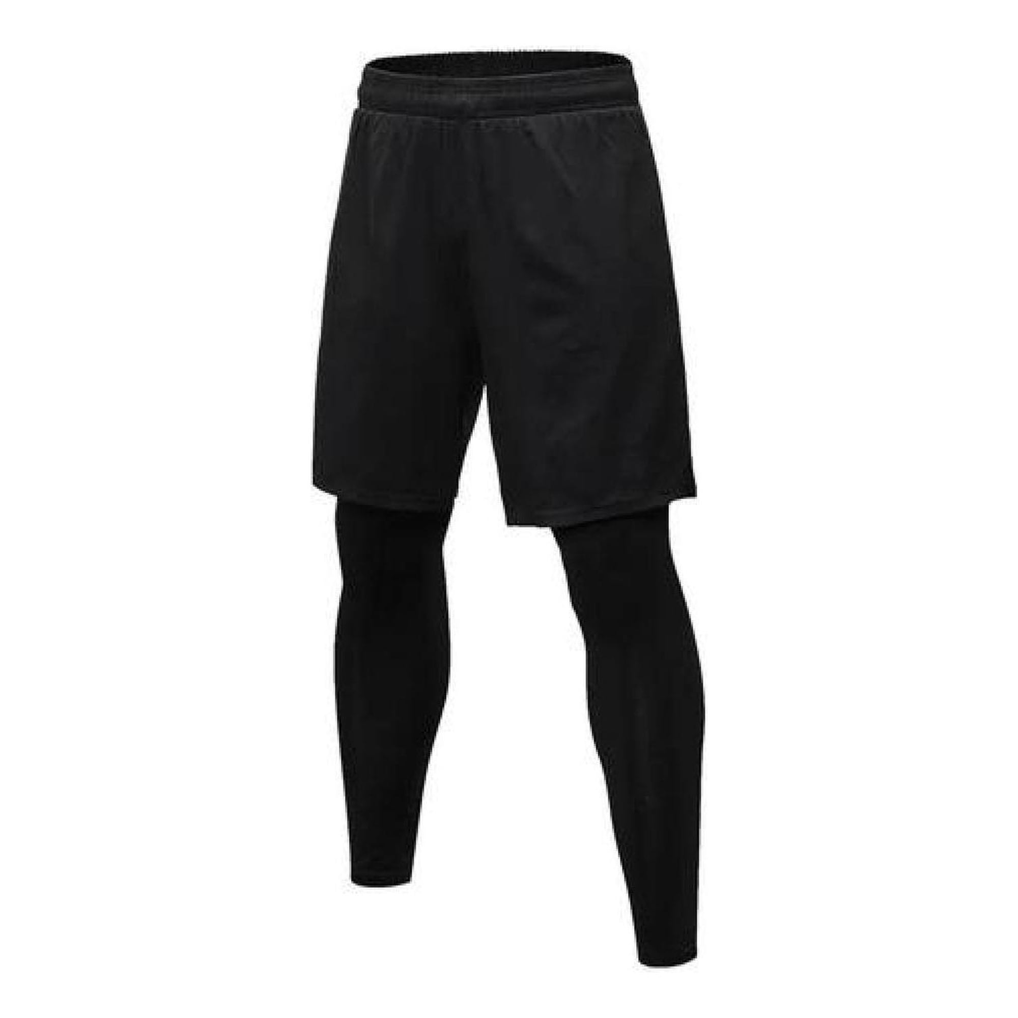 Oem - Short Gimnasio Hombre Con Calza Y Bolsillo Para Celular Negro Xl
