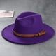 thumbnail image 1 of Vintage Felt Woolen Top Hat with Leather Buckle - Perfect for Jazz and Retro Style, 1 of 5