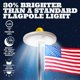 thumbnail image 2 of Luz para asta de bandera Deneve ultra brillante de 128 LED, solar e impermeable, 2 of 7