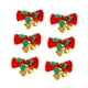 thumbnail image 3 of 6 Piezas De Lazos Navideños Con Cascabeles Para Manualidades, Para Envolver Regalos De Fiesta, Coronas De Hojas Verdes, 3 of 3