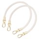 thumbnail image 1 of Correa de bolso de cuero Uxcell, paquete de 2 correas cortas de cuero PU trenzado de 50 cm para reemplazo de bolso (correa beige blanca + cierre dorado), 1 of 6