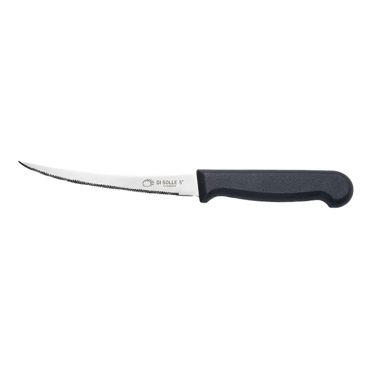 Di Solle - Cuchillo Cortador Tomates 13 Cm Mango Negro Línea Durafio