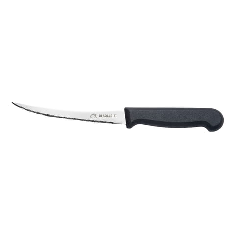 Di Solle - Cuchillo Cortador Tomates 13 Cm Mango Negro Línea Durafio