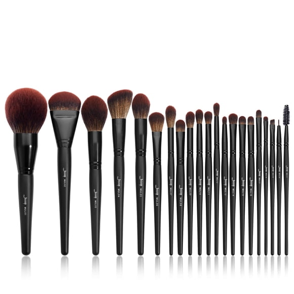 Set de brochas de maquillaje Jessup Premium Synthetic 21 piezas T271 Black