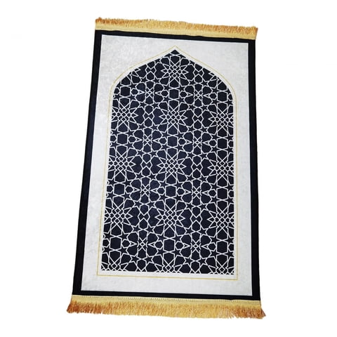 Bothyi - Alfombra De Oración Tradicional Alfombras Antideslizantes Para Cafetería Sala De Estar Ramadán Regalo Negro