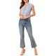 thumbnail image 2 of INSPIRE CHIC Blusa Floral de Mujer con Manga Corta de Gorro Chiffón Casual con Volantes Morado XS, 2 of 7