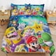 thumbnail image 1 of Super Mario 3-Piece Comforter Set for Bedroom Super Mario Bedding Set for Kids Adults Soft Microfiber Duvet Cover Set with Zipper Closure, 1 of 5