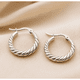 thumbnail image 1 of Aros Mujer Argollas Casuales En Acero Inoxidable Caja #2, 1 of 3
