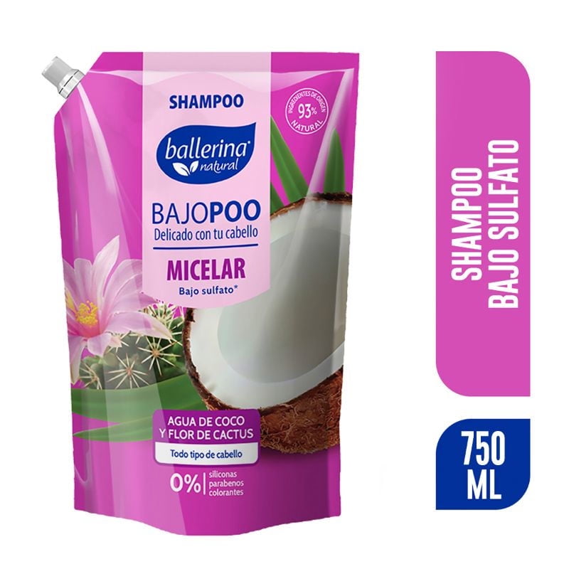 Shampoo Micelar Bajopoo 750 ml Ballerina