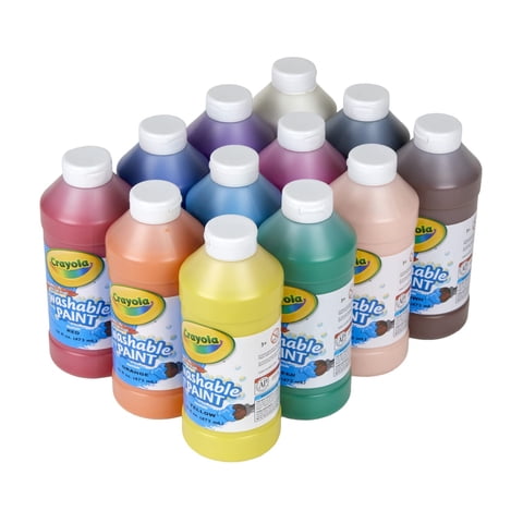 Set De Pintura Crayola, Lavable, 12 Colores, 473 Ml, Para Niños De Más De 3 Años