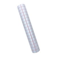 Magideal - Rollo De Cinta De Papel De Transferencia De Vinilo Transparente - 12 ""X 5 Pies Con Cinta De Aplicación De Rejilla De Alineación Para Calcomanías, , Rojo