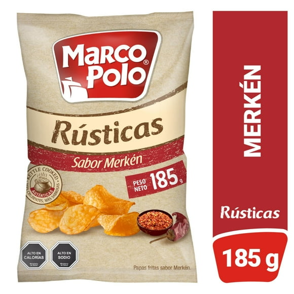 Papas Fritas Rústicas Merkén, 185 g