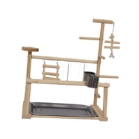 Magideal - Parque De Juegos Para Pájaros, Soporte De Juego Para Pájaros, Portátil, Práctico Gimnasio De Juegos Para Pájaros, Parque De Juegos, Percha De Madera P