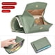 thumbnail image 3 of Pequeña Cartera De Cuero Para Mujeres Con Bolsa De Moneda Compacta Mini Cartera De Bolsillo Triple Con Ranura Y Portatarjetas Ideal Para Diarios O Viajes (verde), 3 of 3