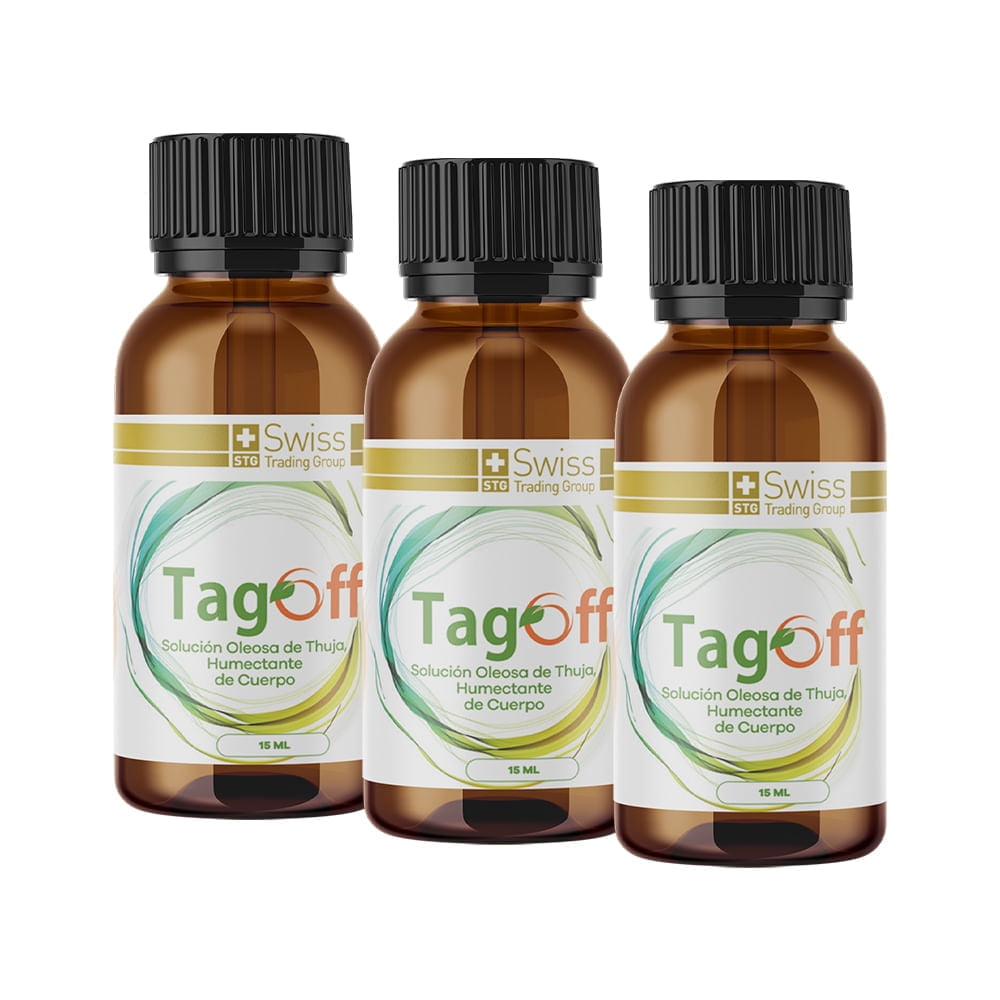 Swiss Nature Labs - Pack 3 Serum Tag Off Frasco 15ml Aceite Corporal Quita Carnosidades