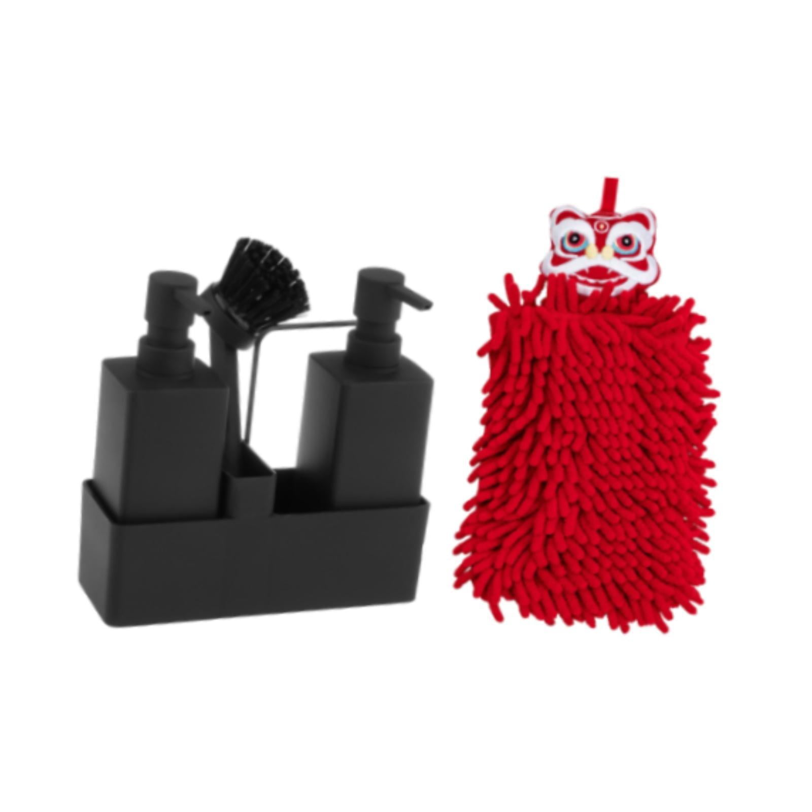 Bothyi - Juego De Dispensador De Jabón Líquido Para Manos Con Drenaje De Toalla De Mano Para Lavabo, Baño De Hotel