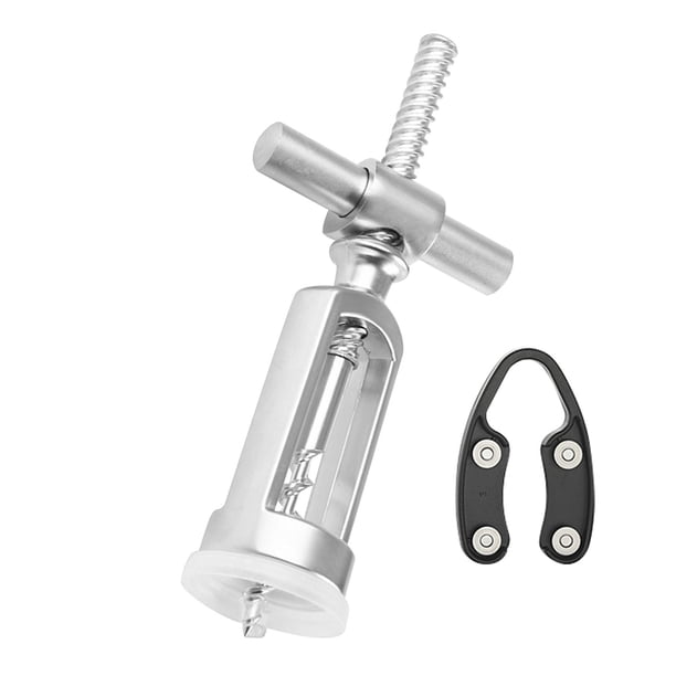 Extractor De Corcho De Plata De Aleación De Zinc Con Sacacorchos Cruzados En Espiral Manual Para Restaurante Estilo C