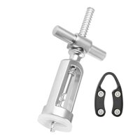 Bothyi - Extractor De Corcho De Plata De Aleación De Zinc Con Sacacorchos Cruzados En Espiral Manual Para Restaurante Estilo C