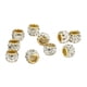 thumbnail image 1 of 10 Piezas De Cuentas Espaciadoras Europeas, Pulsera De Diamantes De Imitación, Accesorios De Joyería, Color Blanco, 1 of 5