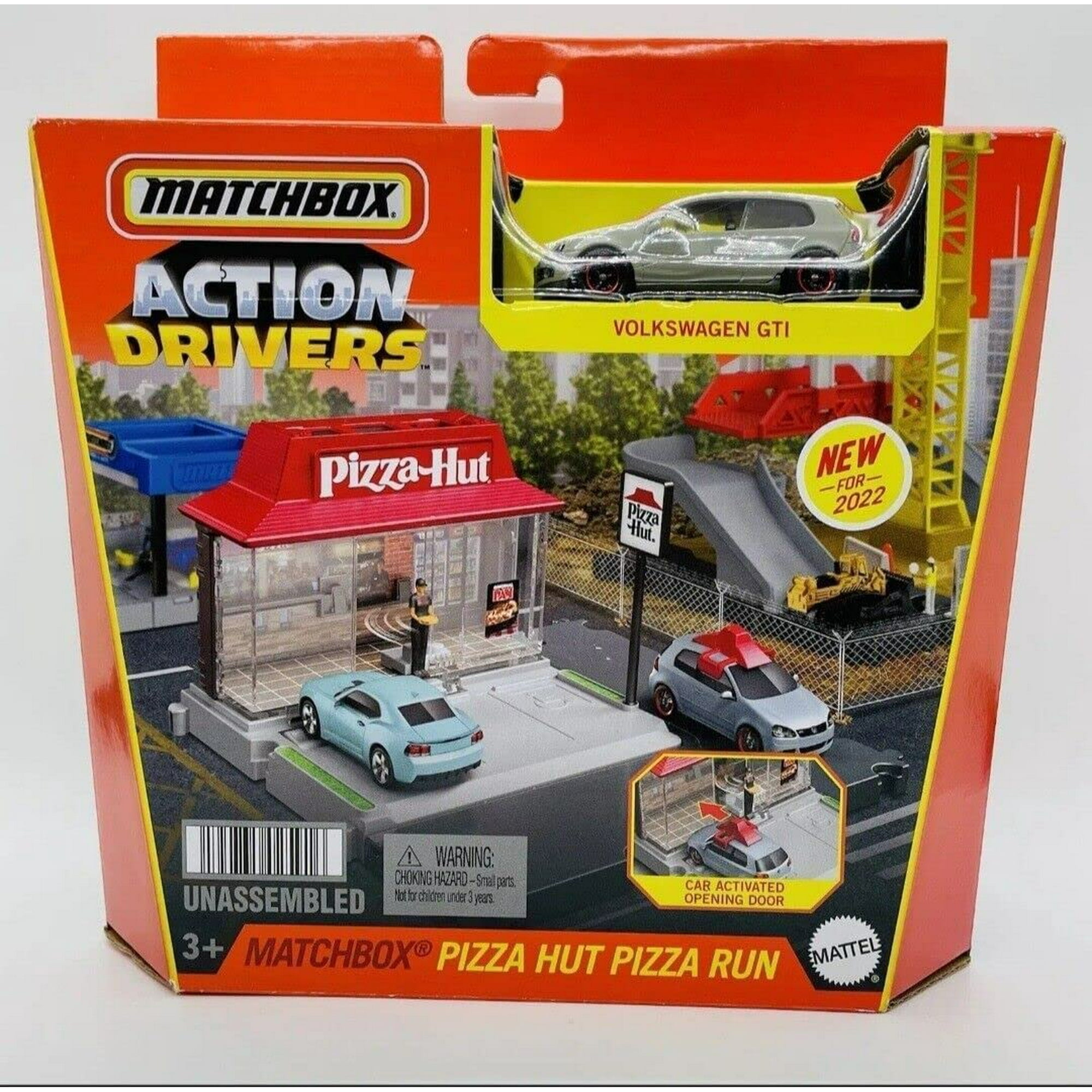 Set De Juego Hot Wheels Matchbox Auto Drivers Pizza Hut Pizza Run