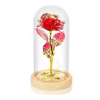 Genérico - Rosa Eterna Roja Cristal Luz Día Madre