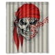 thumbnail image 1 of Cortina de ducha de piratas en el mar, juego de cortina de baño con ganchos, tamaño 60 x 72 pulgadas, 1 of 3