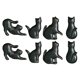 thumbnail image 4 of Perilla del tirón de la puerta del armario de cocina del armario del dise?o del gato del dise?o creativo de 8pcs, 4 of 5
