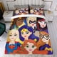 thumbnail image 4 of Super Hero Girls Conjunto de sábanas temático, trío de piezas, cómodo y amigable con la piel, diseño único, regalo de decoración para el hogar para familiares, amigos y fans,140cm *210cm, 4 of 6