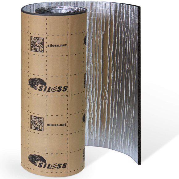AISLANTE Siless Forro de Espuma con Lámina de Aluminio 8 mm – 5,5 m²