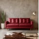 thumbnail image 1 of Sofa Napoles 3 C Cuero Kentucky Rojo, 1 of 6