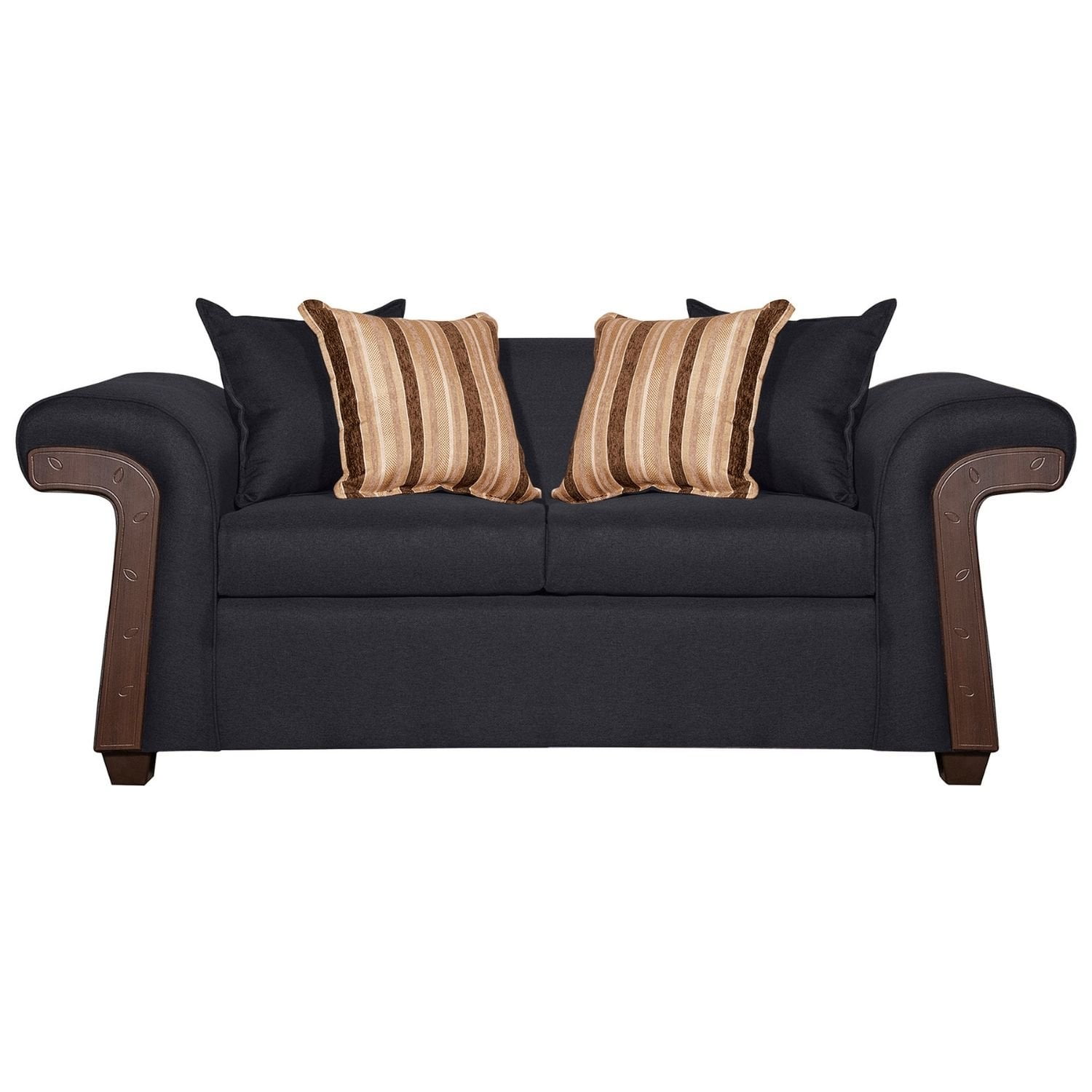 Ruzam Mobel - Sofá 2 Cuerpos Napoles Negro