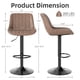 thumbnail image 2 of Juego de 3 taburetes de bar ajustables y giratorios de PU Youhauchair, 2 of 7