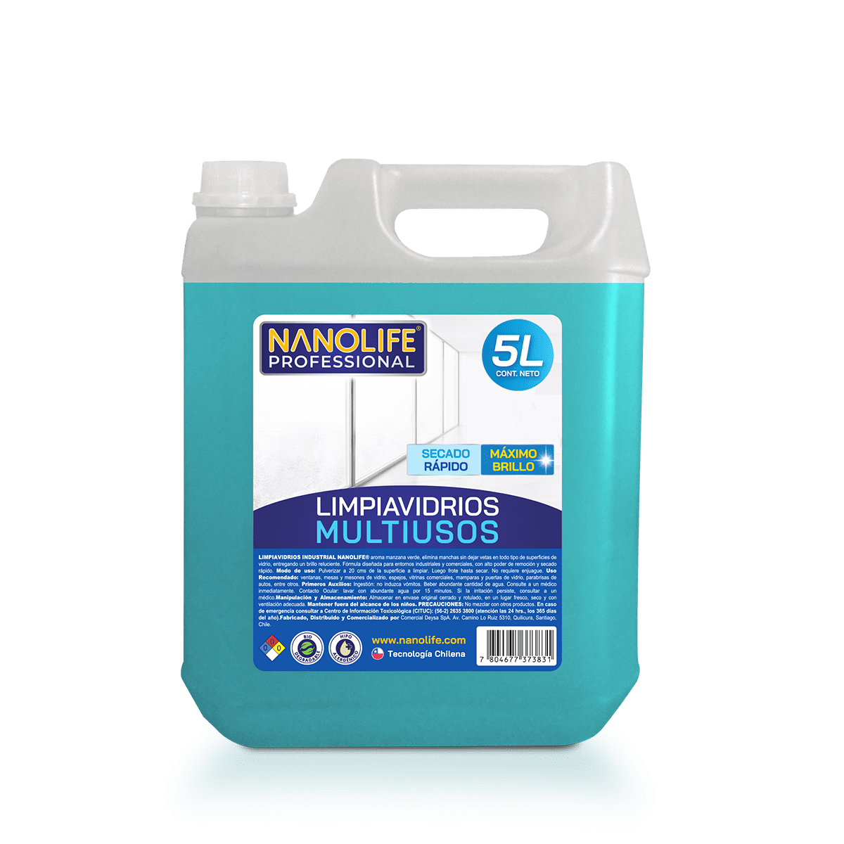 Nanolife - Limpiavidrios Industrial 5l