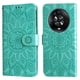 thumbnail image 4 of Funda tipo cartera FOXDOCK para Honor Magic 4 Pro , diseño girasol en relieve, cuero PU, cierre magnético, soporte y tarjetero, 4 of 5