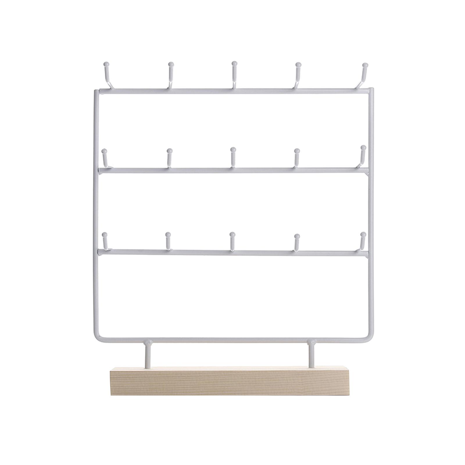 Magideal - Titular De La Joyería Soporte De Exhibición De La Joyería Pendiente Titular De La Exhibición De La Tarjeta Organizador De La Joyería Para Las Tarjetas Blanco