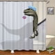 thumbnail image 3 of 1/3/4pcs Waterproof Dinosaur Shower Curtain Set with Non-Slip Mat and Toilet Lid Cover - Perfect Bathroom Decor and Organization, 3 of 4