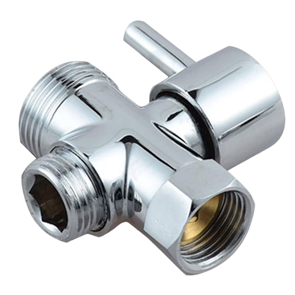 Adaptador en T, válvula desviadora, accesorio de repuesto, conector chapado en latón, grifo para baño y cocina y brazo de ducha para el hogar y