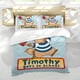 thumbnail image 5 of Timothy Va a la Escuela Conjunto de sábanas temático, trío de piezas, cómodo y amigable con la piel, diseño único, regalo de decoración para el hogar para familiares, amigos y fans,135cm *200cm, 5 of 6
